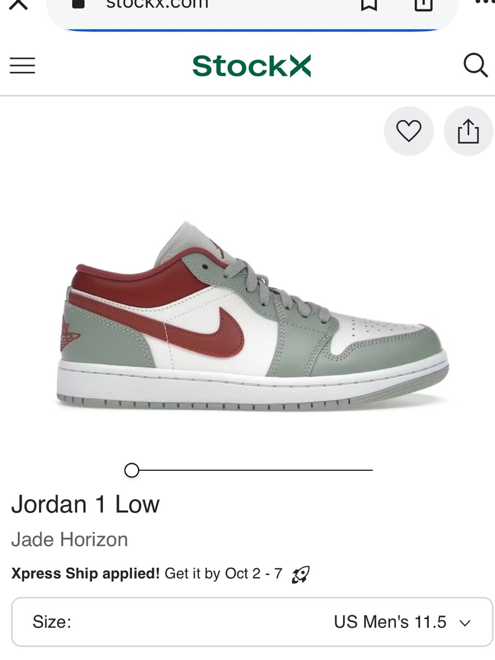 Nike Jordan 1 Low Jade horizon